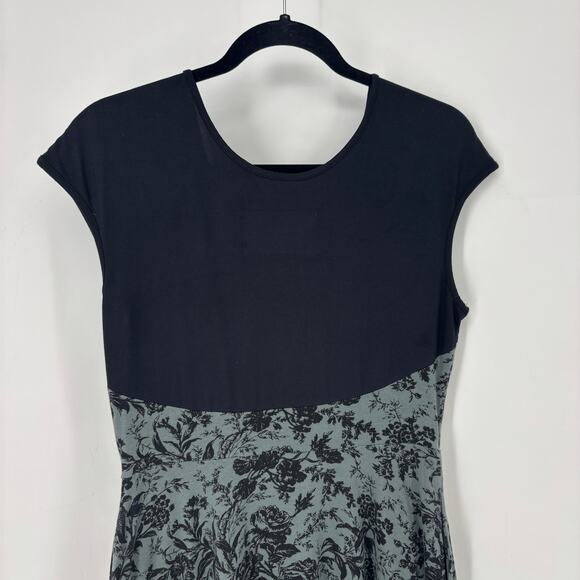 Effie’s heart dress women's size large floral black teal feminine girly quirky - Picture 5 of 9